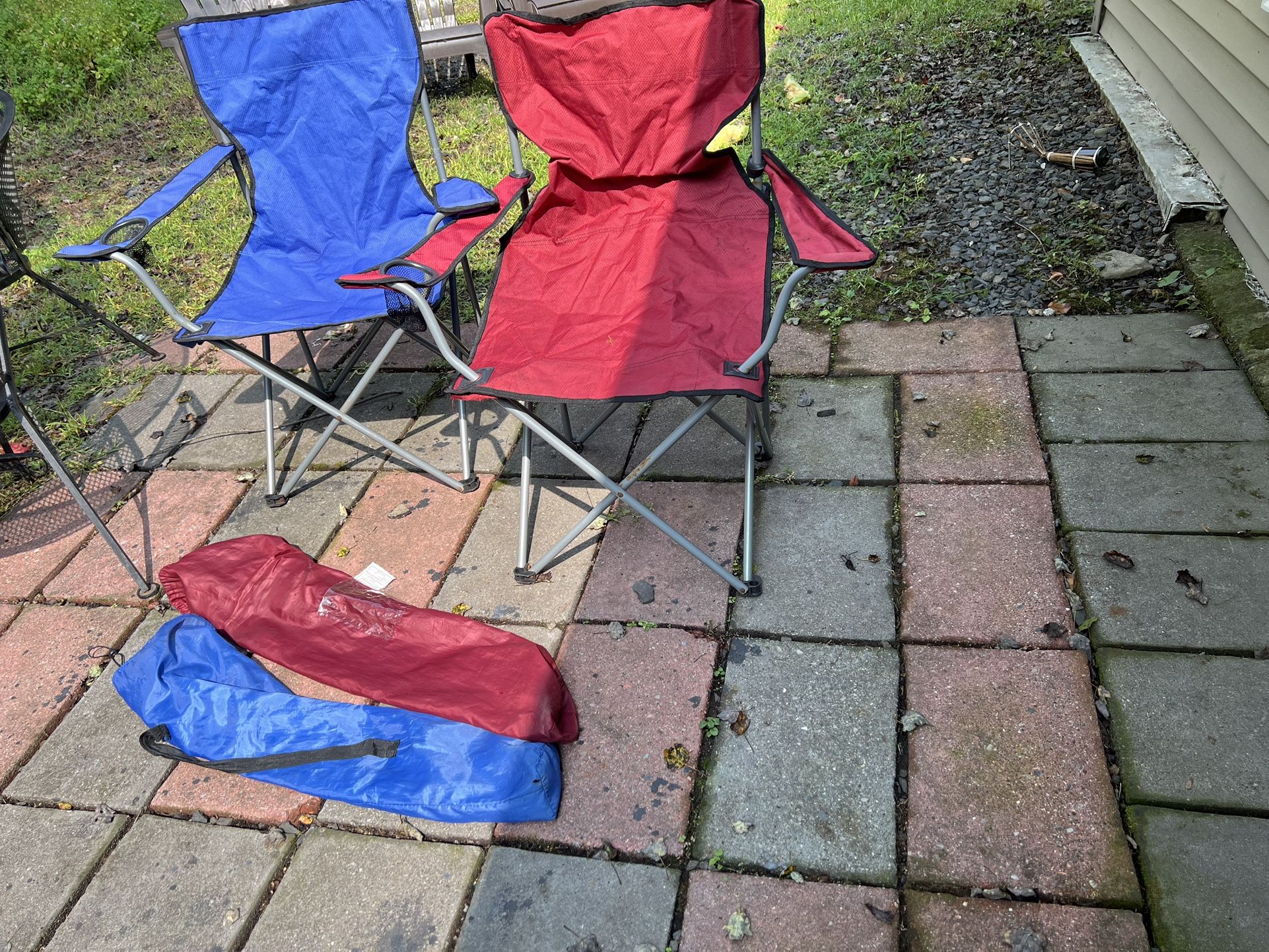 Two Foldable Beach Chairs