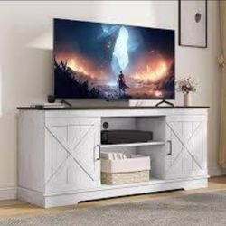 TV Stand for 65 Inch TV,  and Storage Cabinets, Rustic TV Cabinet Media Console