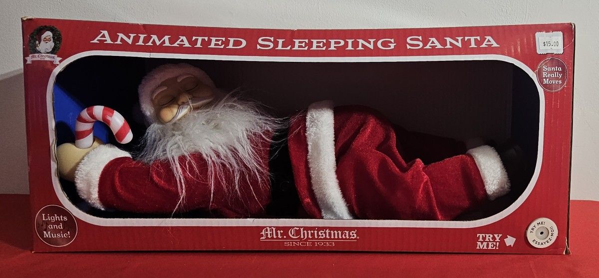 Animated Sleeping Santa 