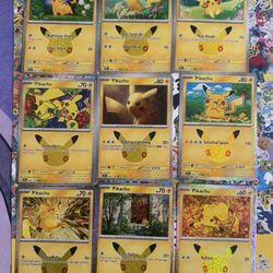 Pikachu Pokemon Cards 30th