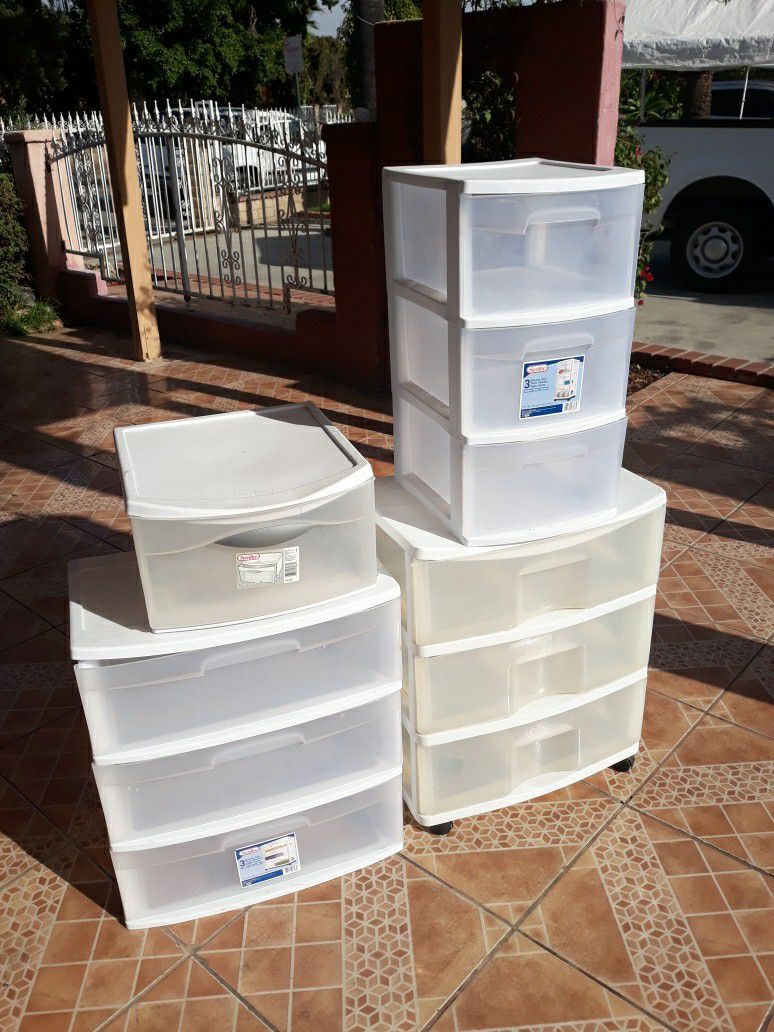 Plastic organizers drawers