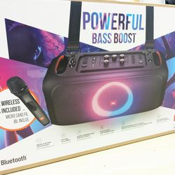 JBL PartyBox Portable Bluetooth Speaker + JBL Wireless Microphone- Karaoke 