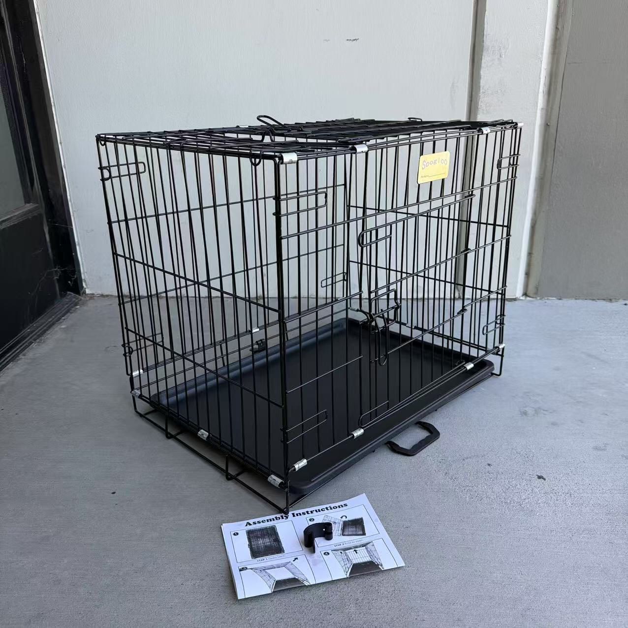 New In Box 24x17x20 Inch Tall 24 Inches Dog Cage Crate Kennel Foldable Collapsible Pet Carrier Dogs 