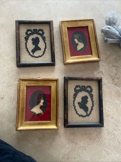 Set of 4 Vintage Miniature Framed Art Pieces