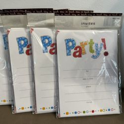 Party Invitations (set of 4 packs-10 per pack)