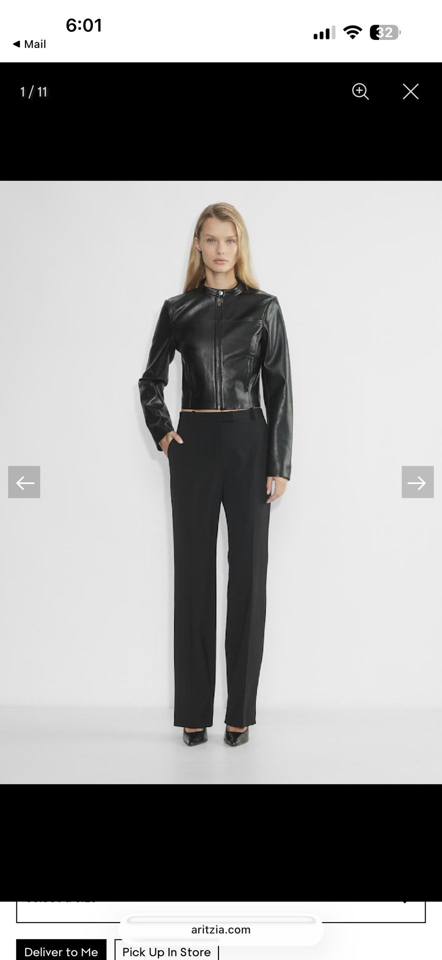 Aritzia Brand New Leather Jacket