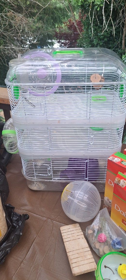 Hamster Cage/Bedding/Food/Accessories