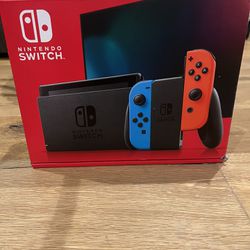Nintendo Switch With Blue And Red Joy-Con