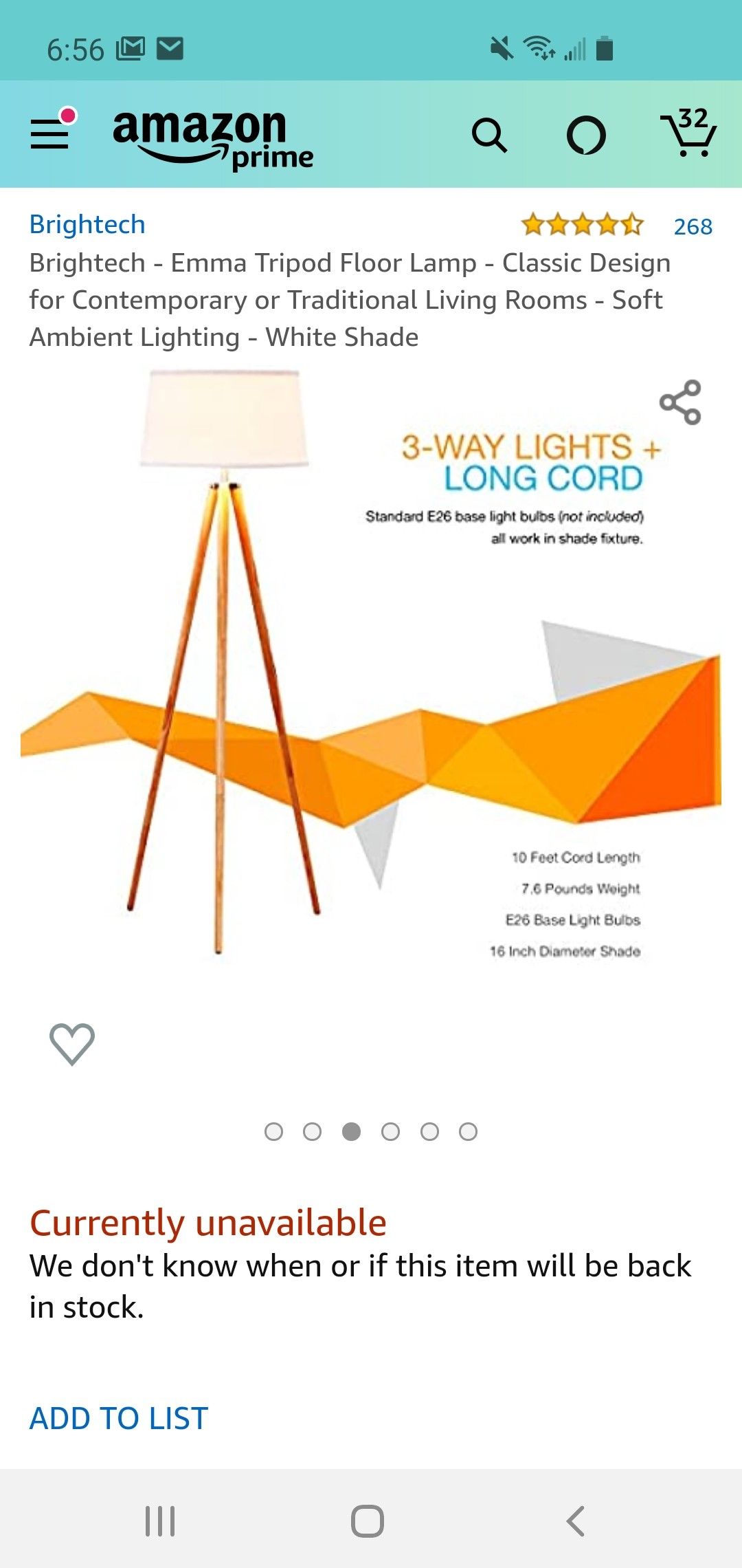 Brightech - Emma Tripod Floor Lamp