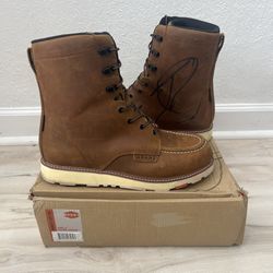 Brunt Marin 8" Soft Toe Boots Mens Size 12 Brown Leather Work EH ASTM Safety