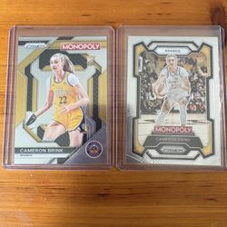 ROOKIE 2024 Cameron Brink Pair Of monopoly Prizm Cards
