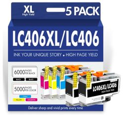Brand: Cool Toner Cool Toner LC406XL LC406 Ink Cartridges for Brother Printer MFC-J4335DW MFC-J5855DW LC 406 XL for MFC-J6555DW MFC-J4535DW MFC-J6955D