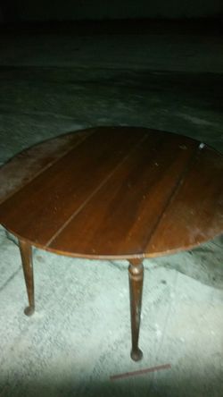 Folding wood table