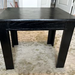 Wood End Table With Decorative Top