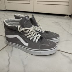 Size 10 Men’s High  Top Gray Off The Wall Old-School Skateboarding