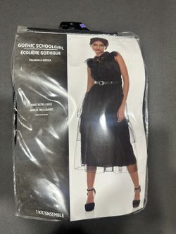 Gothic School Girl Costume Adult Size Xl