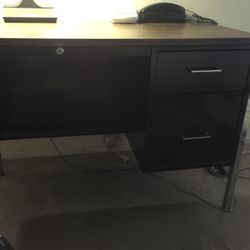 Vintage Desk- All Metal Black