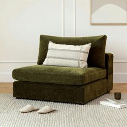 Article Beta Cypress Green Armless Chair - NEW