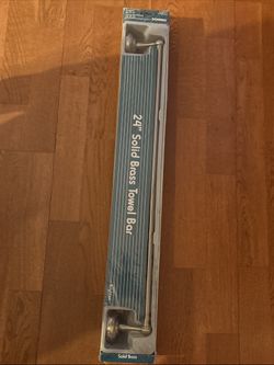 Vintage 1980s Solid Brass Bathroom Towel Bar/Rack/Rail Donner Brighton 24"