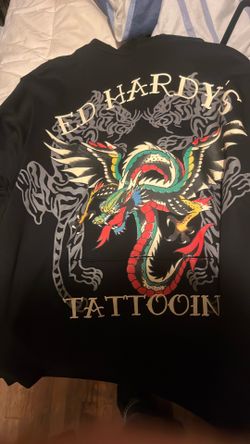 Ed hardy hoodie black large