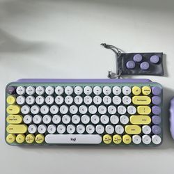 Logitech POP Keys Mechanical Wireless Keyboard and mouse with customizable emojis