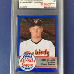 1989 ProCards Matt Williams Baseball Card Graded PRO 10