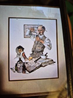 Norman Rockwell Framed Canvas Print-PHARMACIST