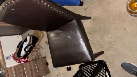 Brown leather chair
