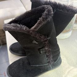 Black Suede Boots Size 8