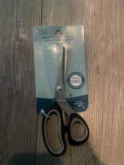 Key & Castle Multi-Purpose Stainless Steel Scissors - Black & Silver