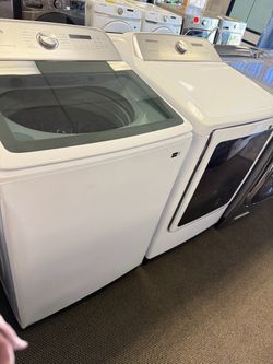 SAMSUNG TOP LOAD WASHER AND DRYER SET ON SALE