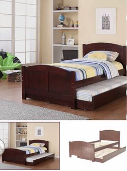 Twin Bed with trundle twin not including mattress