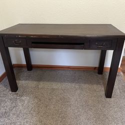 Wood Desk With Drawers