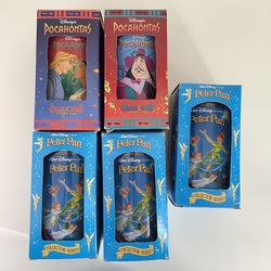 Set Of 5 Disney Cups From 1994 Collectable Burger king Cups