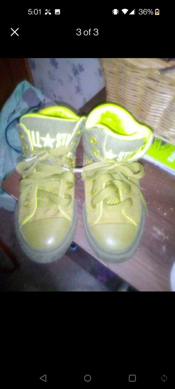 Converse High Top Tennis Shoes Size 12 Boys