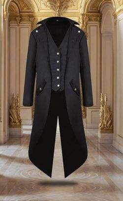 Steampunk Jacket Men Renaissance Tailcoat Medieval Costume Halloween Costumes for Mens