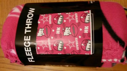 New Dallas Cowboys Hello Kitty fleece blanket