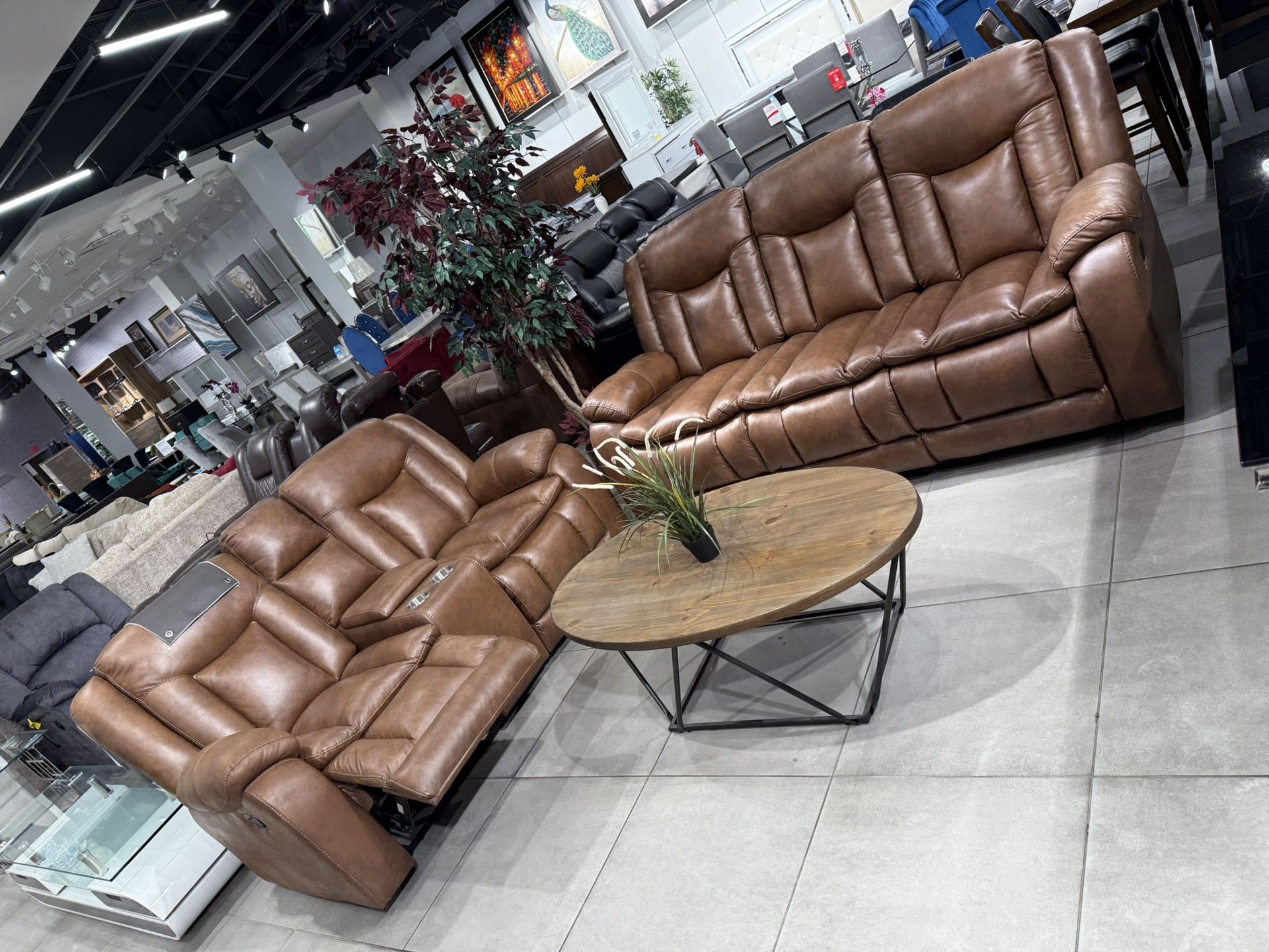 Manual Recliner Sofa Set 🔥 Take It Home With Only $50 Down