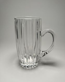 Park Lane Mikasa Beer Stein Vintage Heavy Lead Crystal Glass. Set of 4
