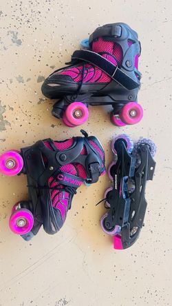 Schwinn Kids Quad Roller Skates Pink Black