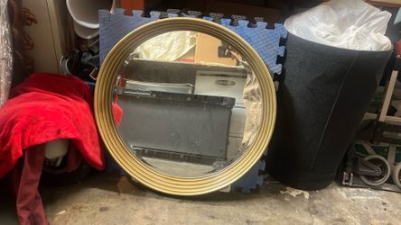 Round Gold Mirror