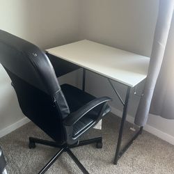 Desk With Pockets And Chair Bundle