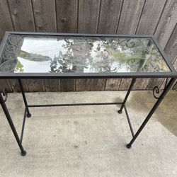 Metal scrolled console table
