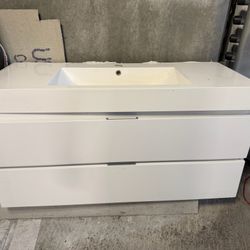 White Vanity 48”
