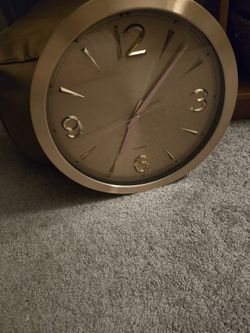 Pink Metallic Wall Clock