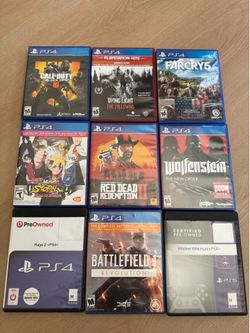 9 PS4 games - $15 each