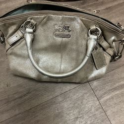 ****COACH - MADISON -METALLIC GOLD Handbag- RARE