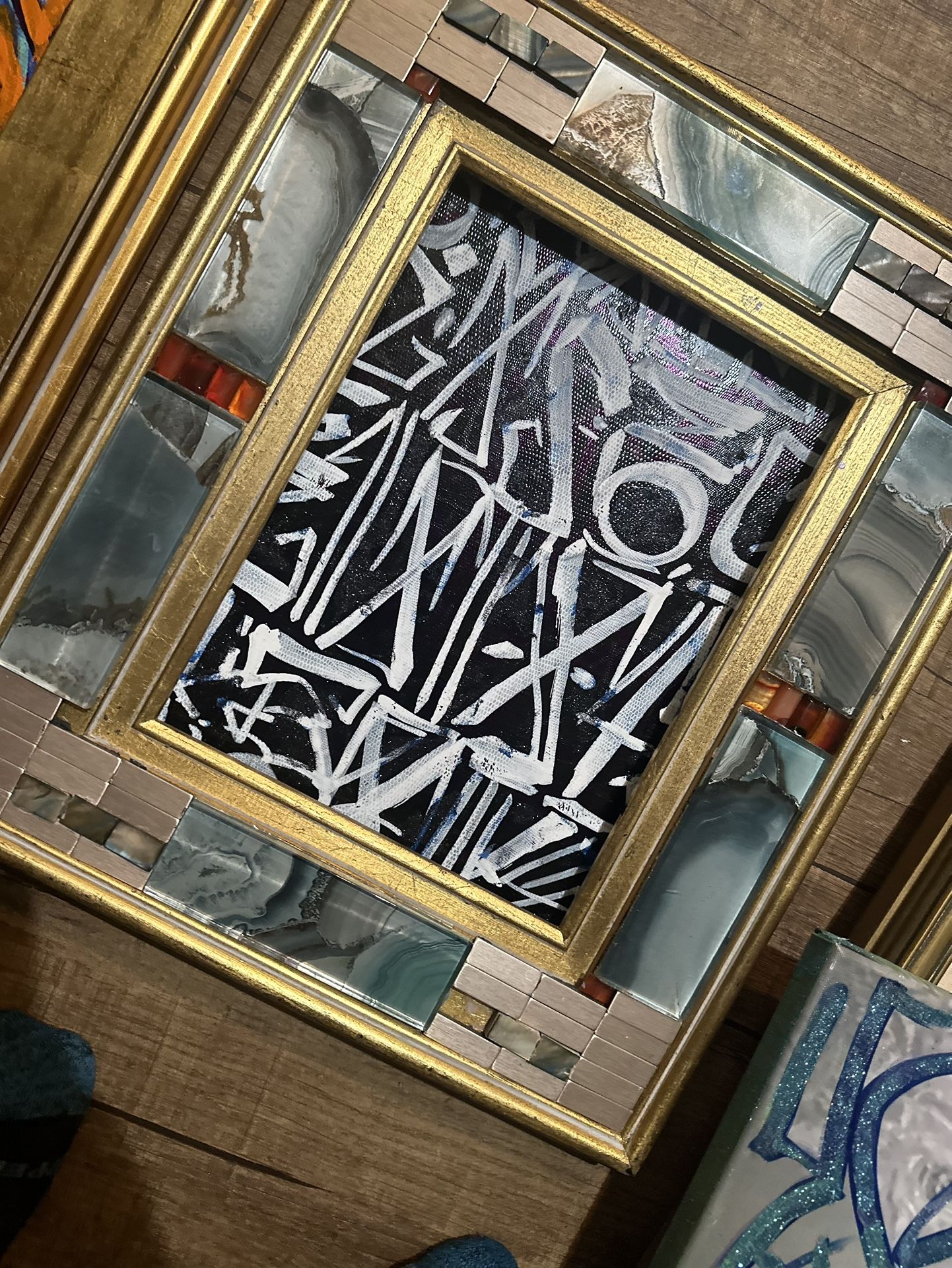 Authentic Dropking L.A. Gold Framed Painting