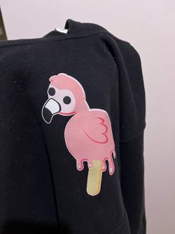 Flamingo popsicle flim flam hoodie black teens unisex