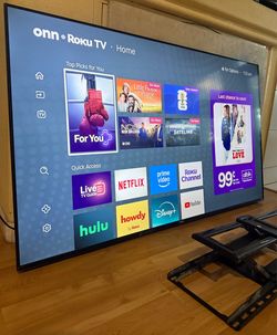Onn. 70" 4K Smart Roku TV + Heavy Duty Swivel Wall Mount Bundle
